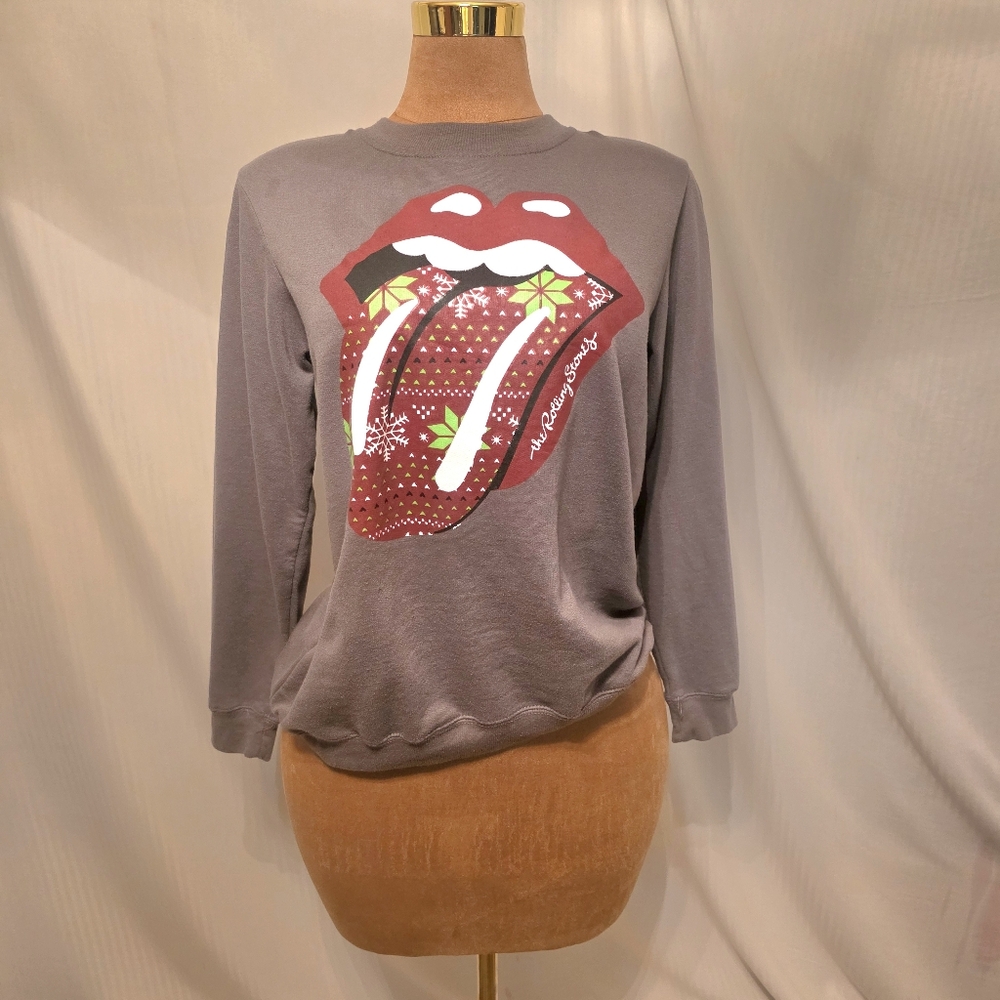 The Rolling Stones Holiday Lips And tongue Sweatshirt- Size  Large